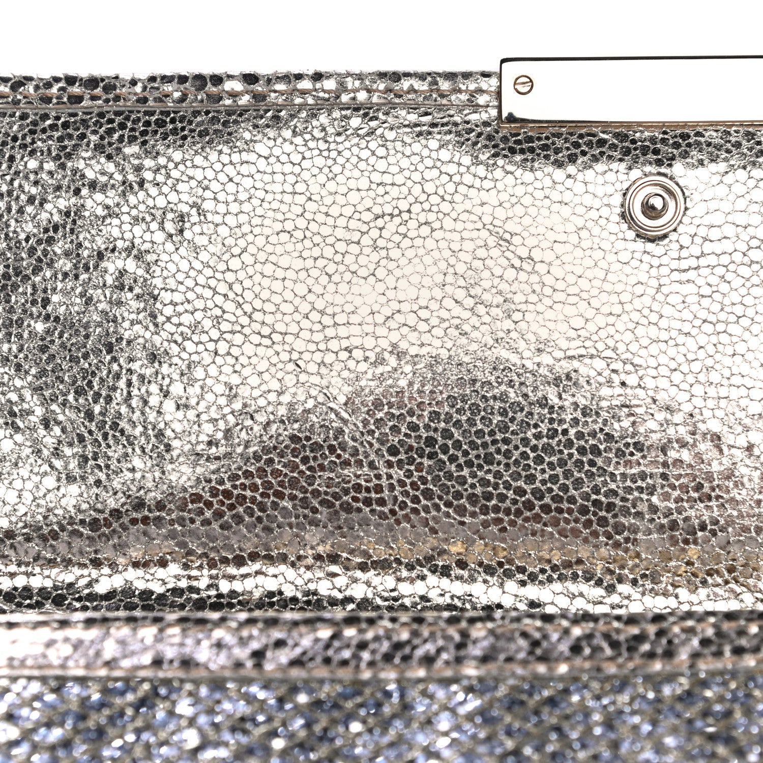 Jimmy Choo Glitter Fabric Reese Clutch Wallet Metallic 11 of 11