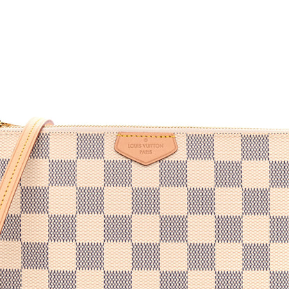Louis Vuitton Damier Azur Double Zip Pochette 9 of 11