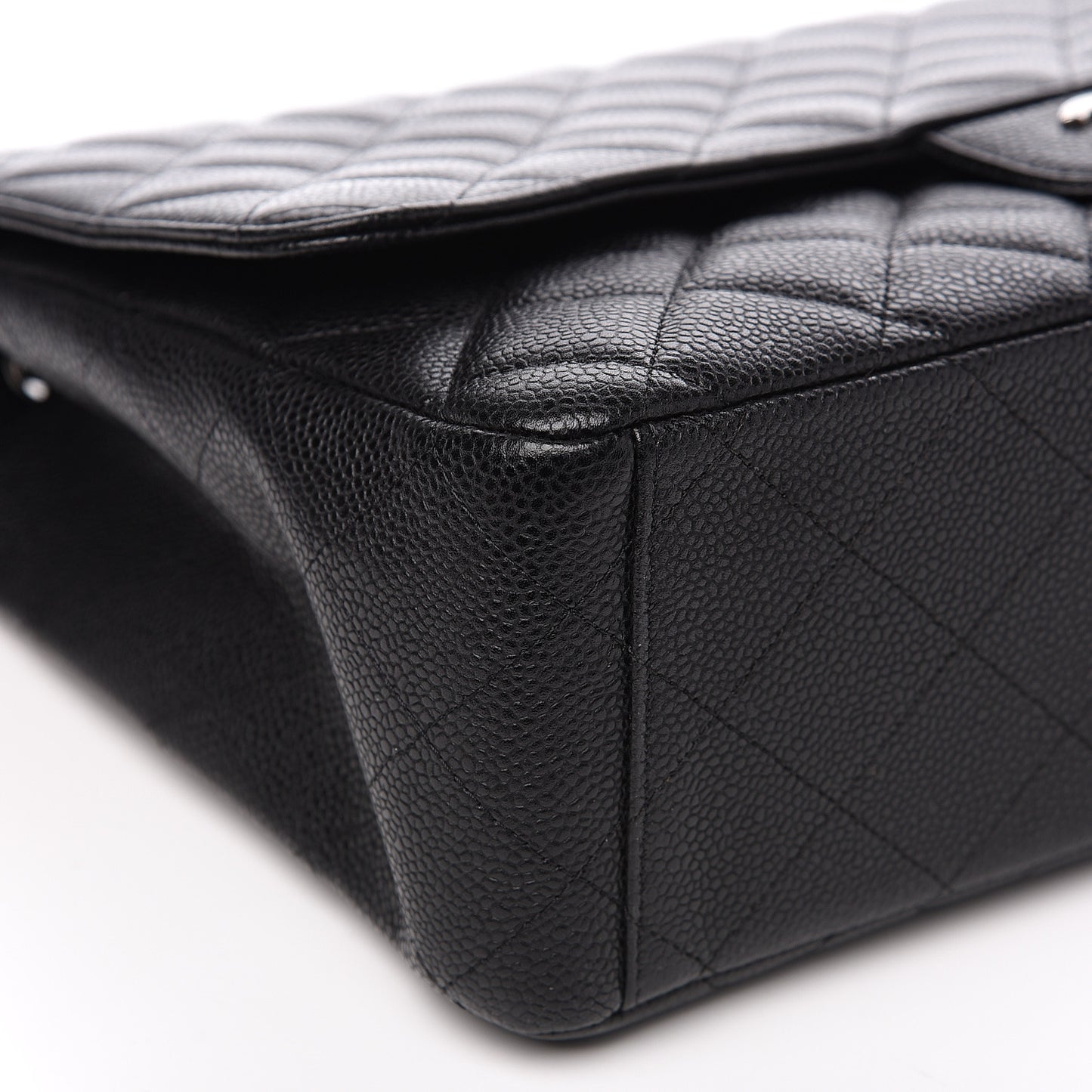 Caviar Quilted Maxi Single Flap Black