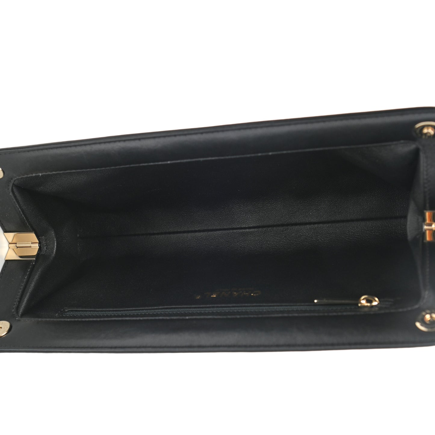 Calfskin Quilted Clutch Black