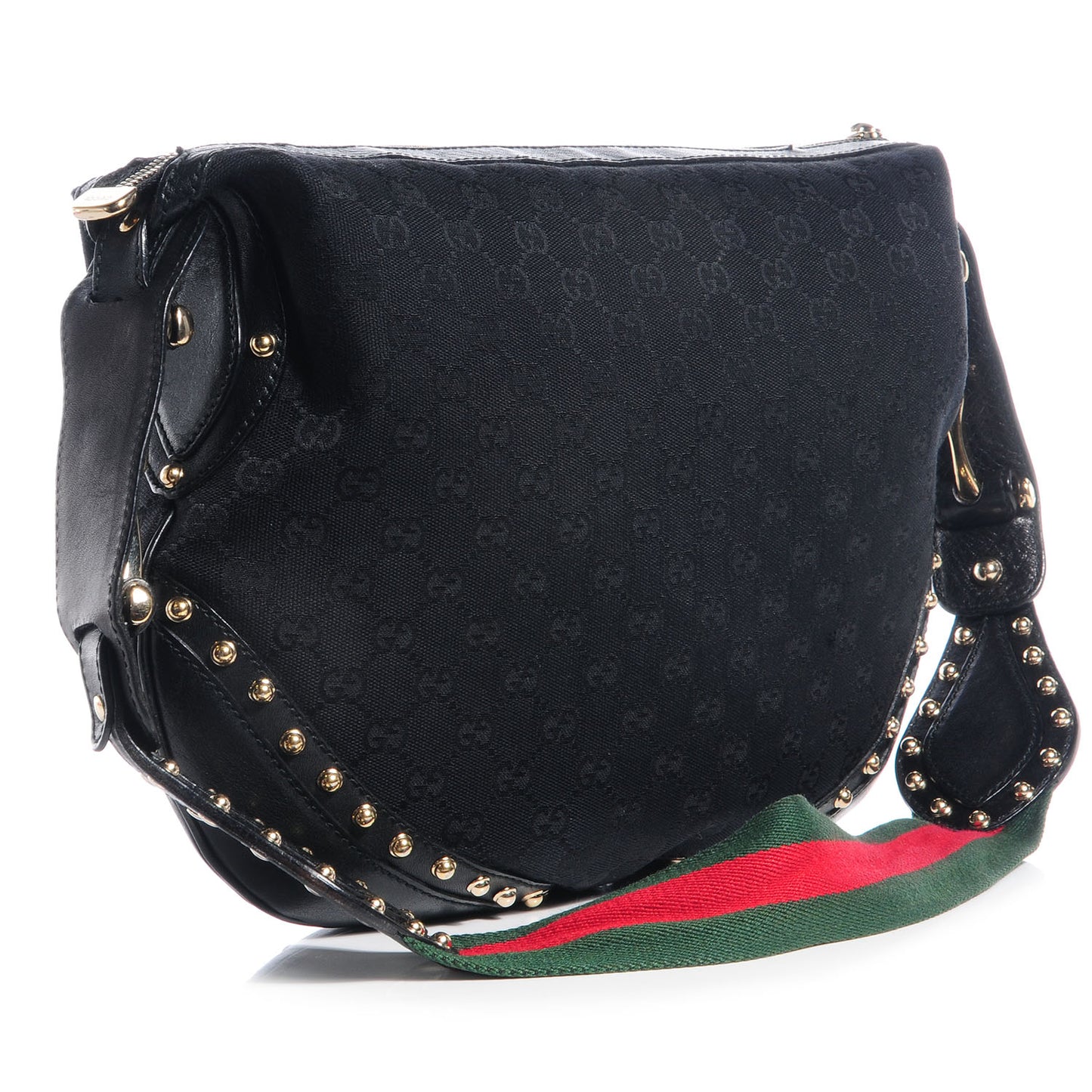 Monogram Pelham Studded Medium Shoulder Bag Black