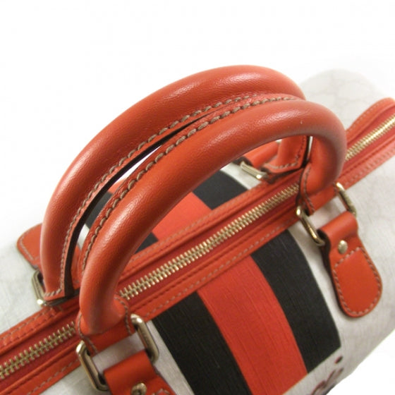 Gucci GG Plus Monogram Web Stripe Medium Joy Boston Orange 6 of 10