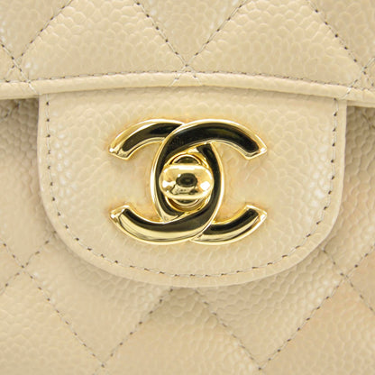Chanel Caviar Quilted Medium Double Flap Beige Clair 8 of 11
