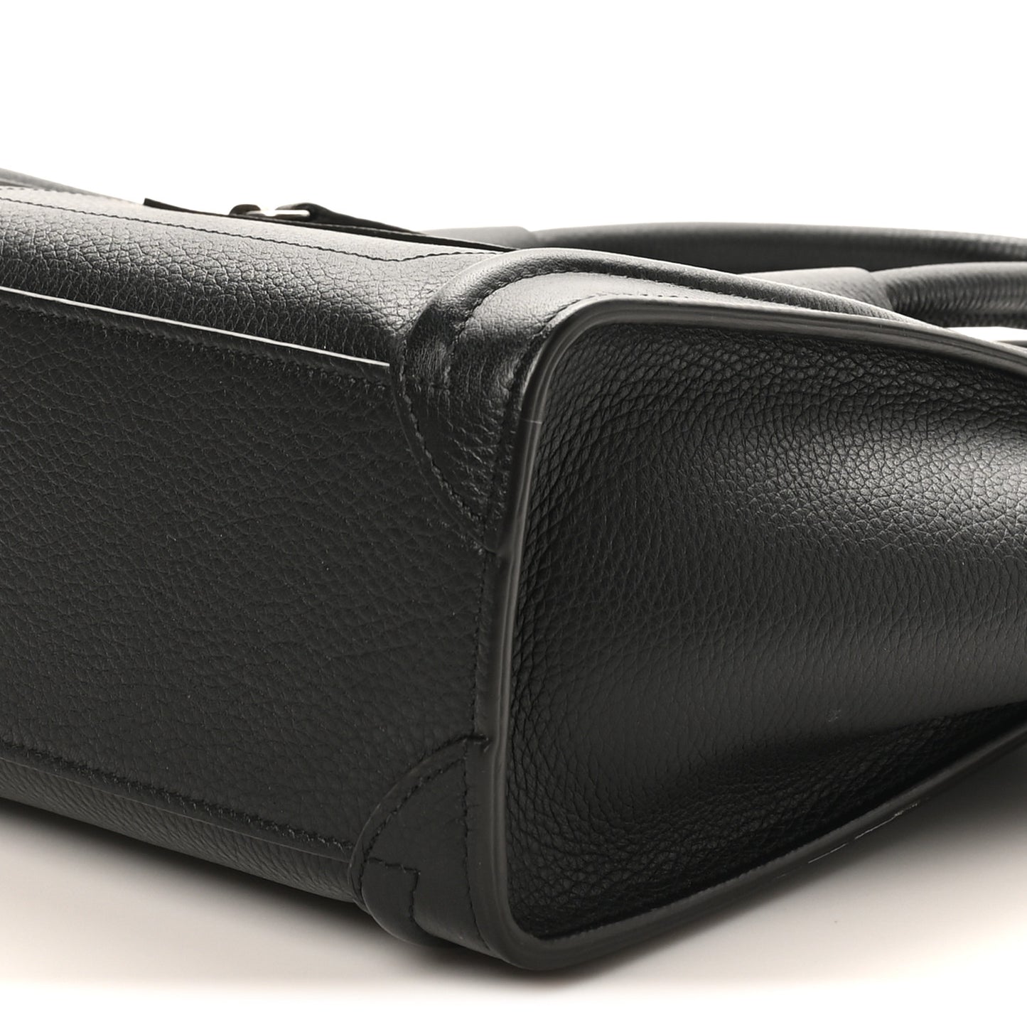 Drummed Calfskin Nano Luggage Black