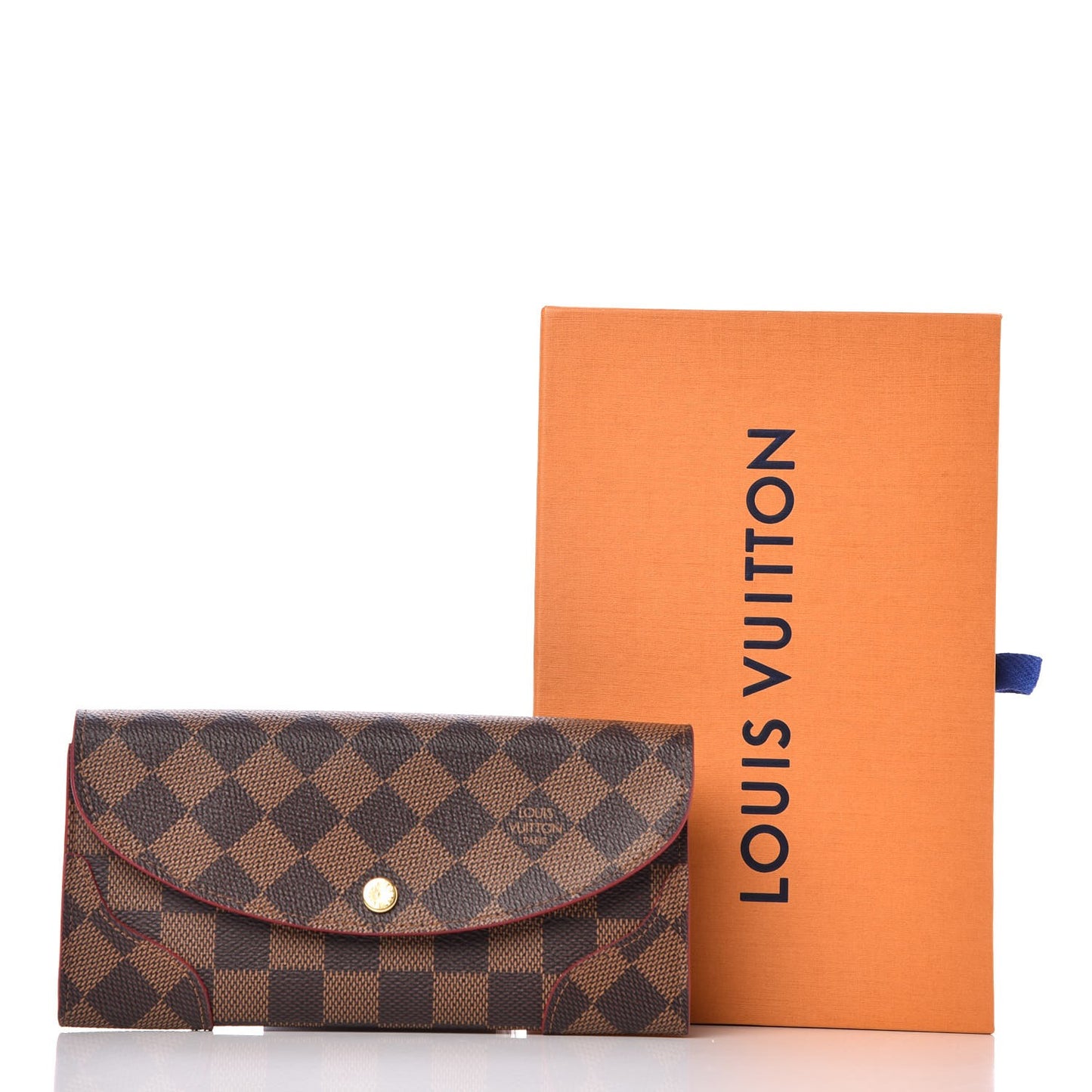 Damier Ebene Caissa Wallet Cherry