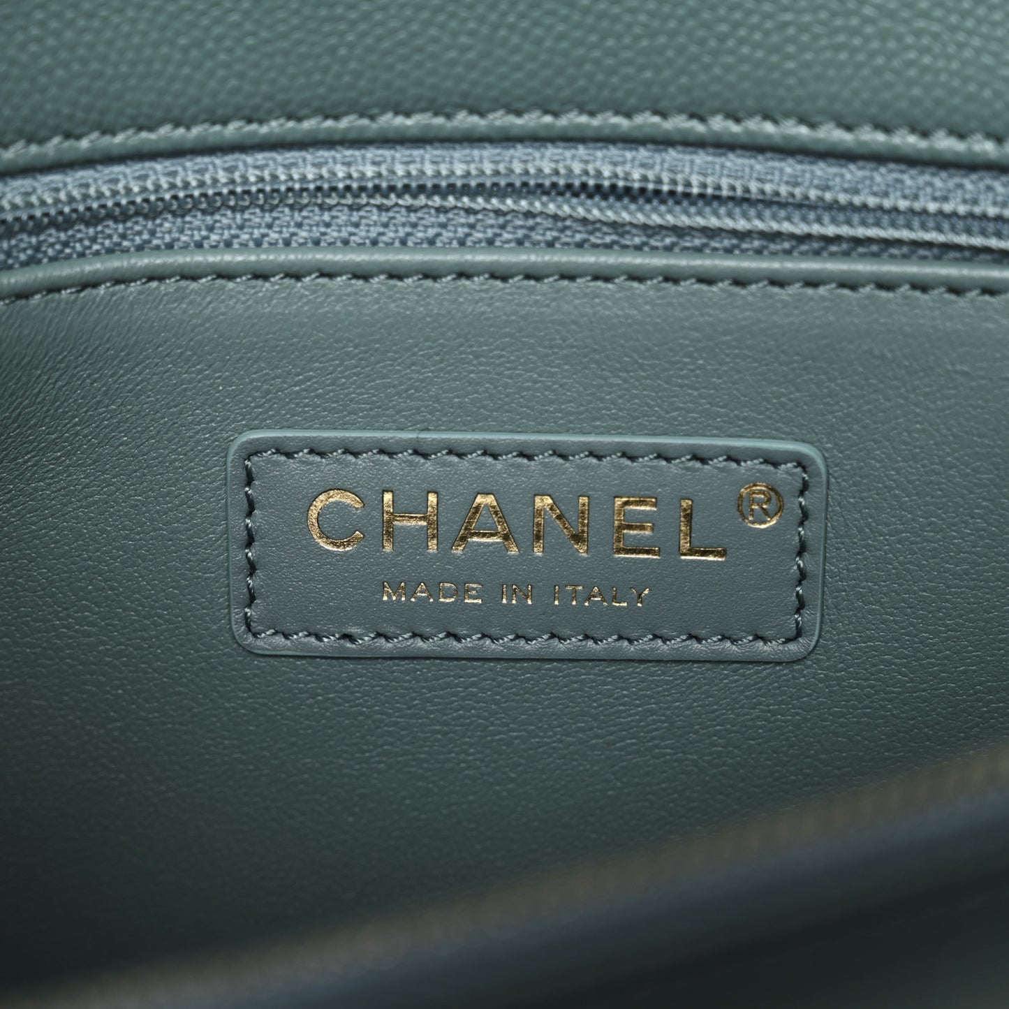 Caviar Lizard Quilted Small Coco Handle Flap Green