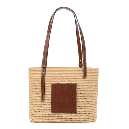 Loewe Raffia Small Square Basket Tote Bag Natural Tan 1 of 8