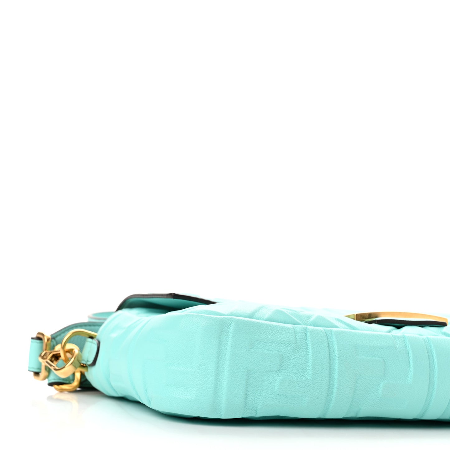Nappa FF 1974 Embossed Baguette Spring Turquoise