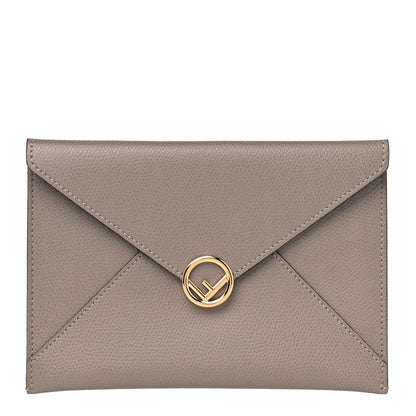 Fendi Vitello Cruise F is Fendi Medium Flat Envelope Pouch Tortora 1 of 7