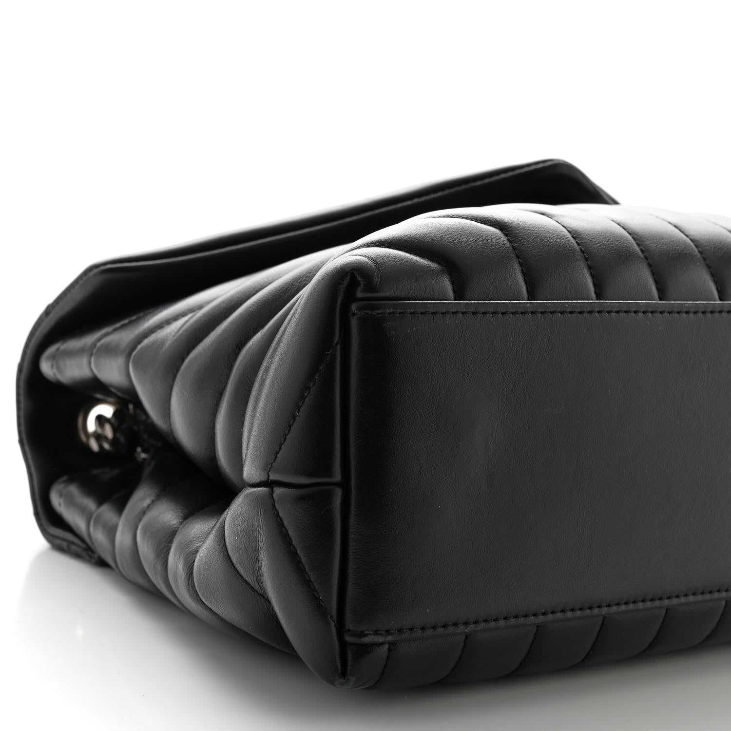 Saint Laurent Calfskin Y Quilted Monogram Medium Loulou Chain Satchel Black 9 of 11