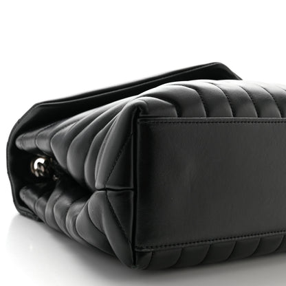 Saint Laurent Calfskin Y Quilted Monogram Medium Loulou Chain Satchel Black 9 of 11