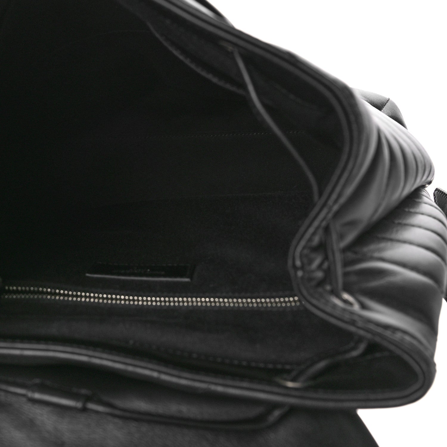 Saint Laurent Calfskin Y Quilted Monogram Medium Loulou Backpack Black 4 of 7