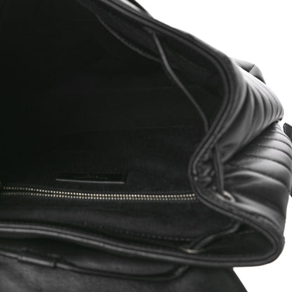 Saint Laurent Calfskin Y Quilted Monogram Medium Loulou Backpack Black 4 of 7