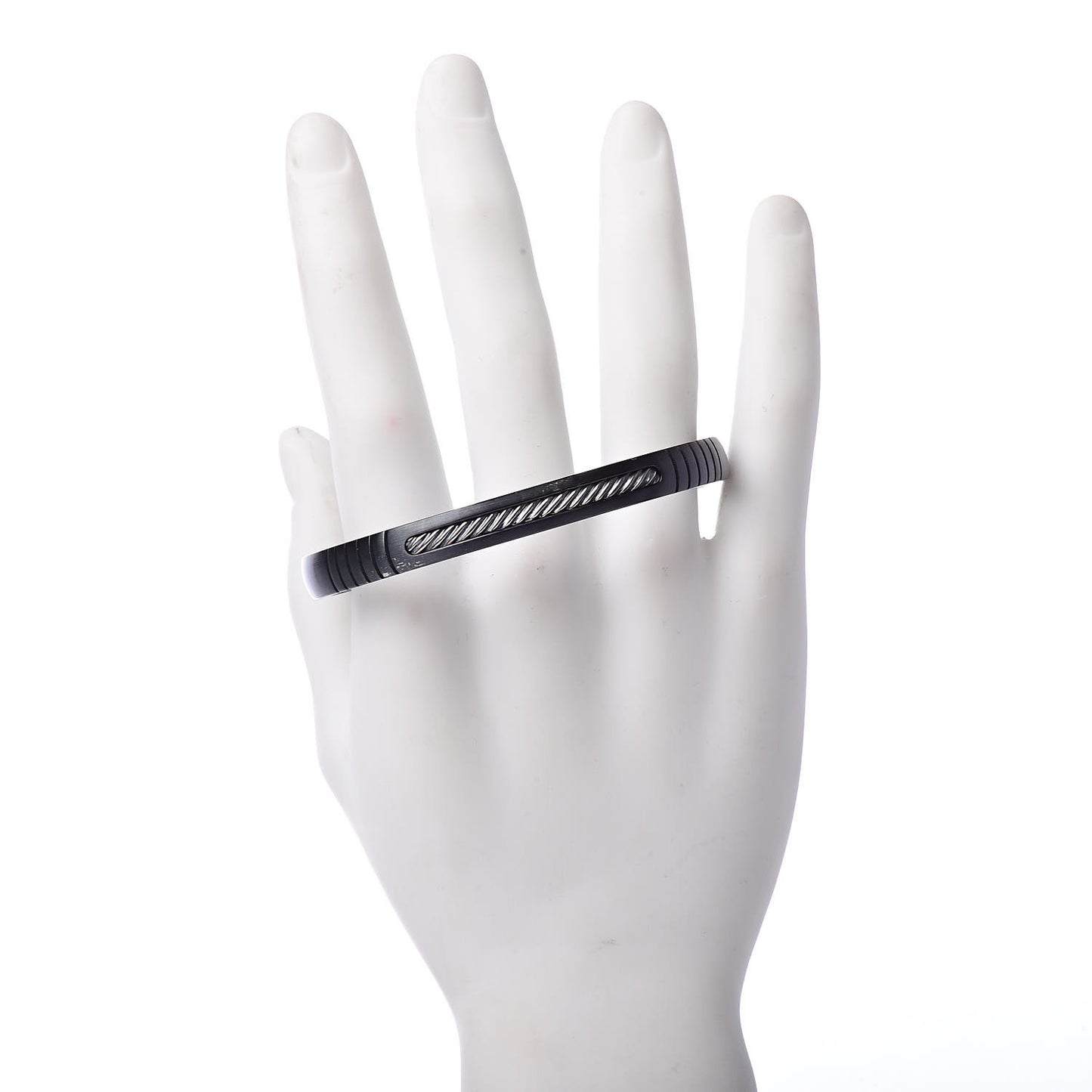 Titanium Sterling Silver Cuff Bracelet Black