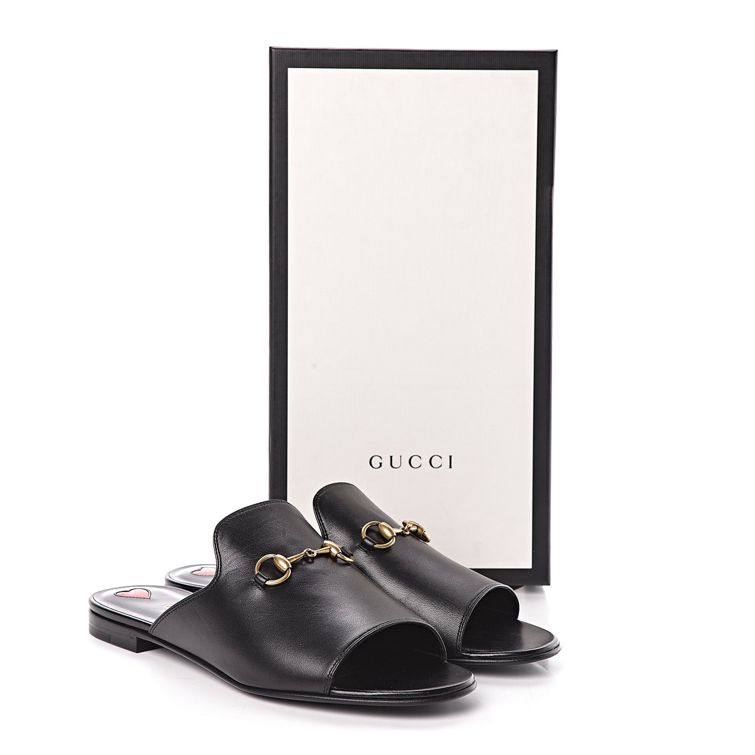 Gucci Malaga Kid Horsebit Slide Sandals 39 Black 8 of 8