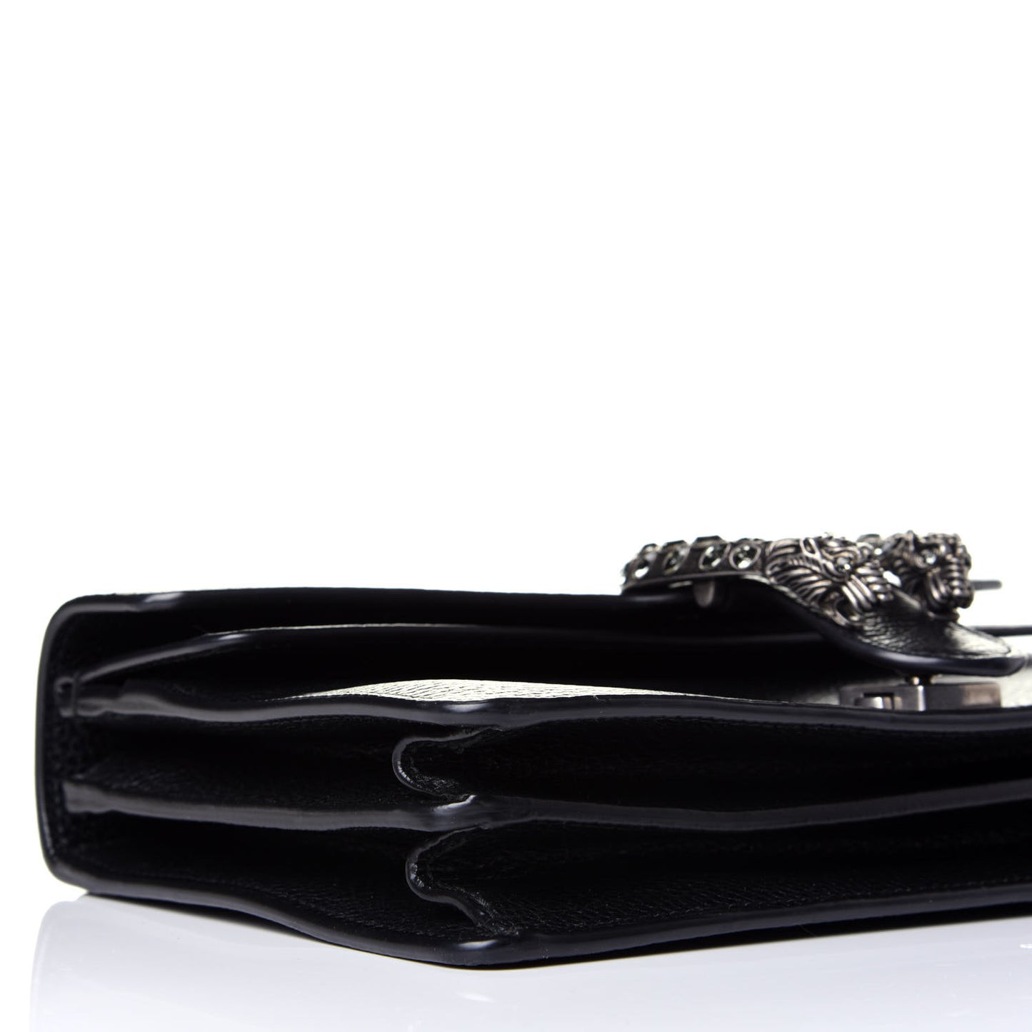 Pebbled Calfskin Small Dionysus Shoulder Bag Black