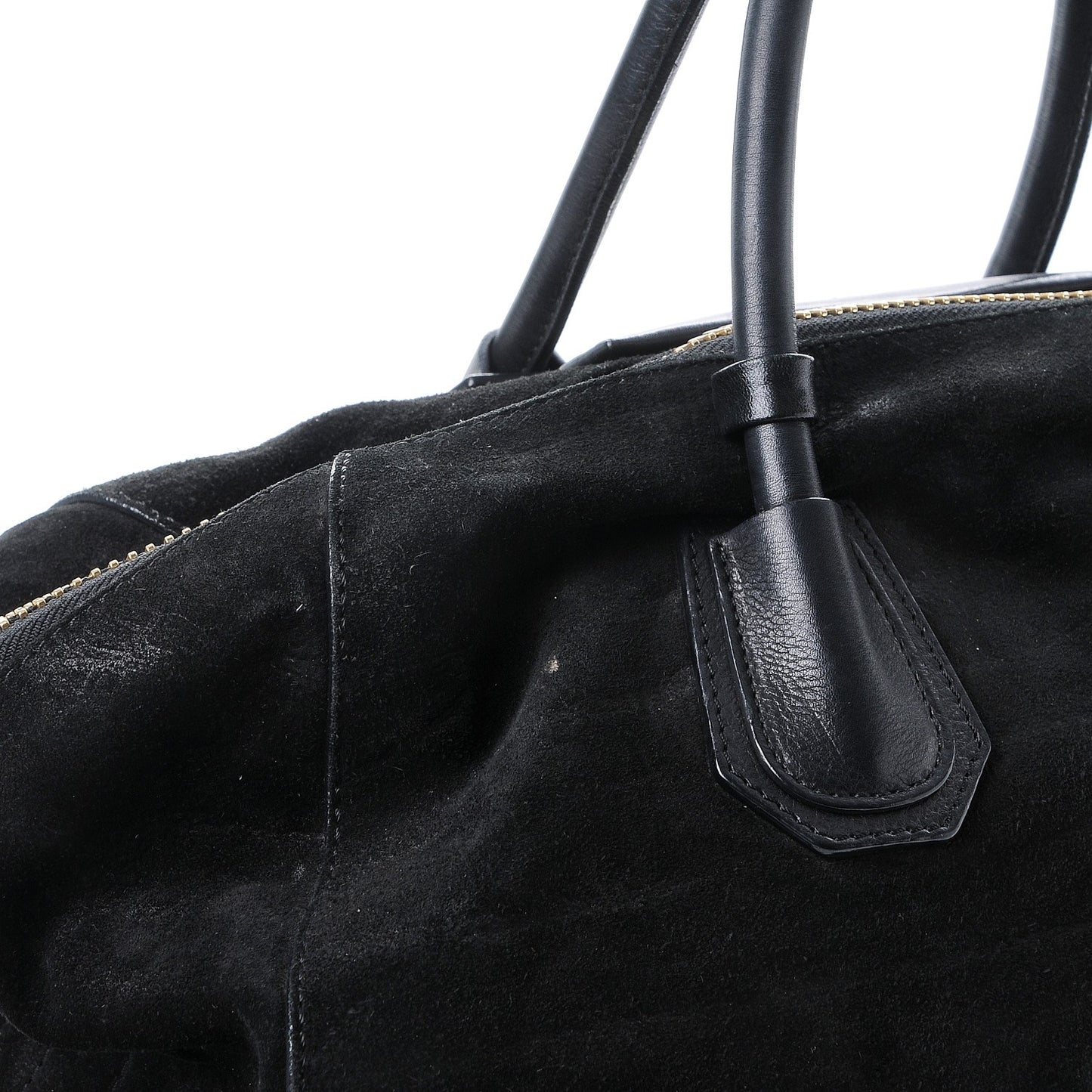Suede Calfskin Large Antigona Black