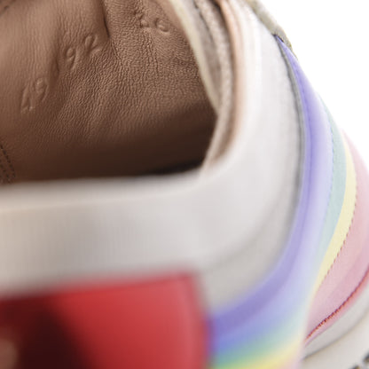 Gucci Calfskin Crystal Rainbow Womens Falacer Sneakers 36 White 9 of 11