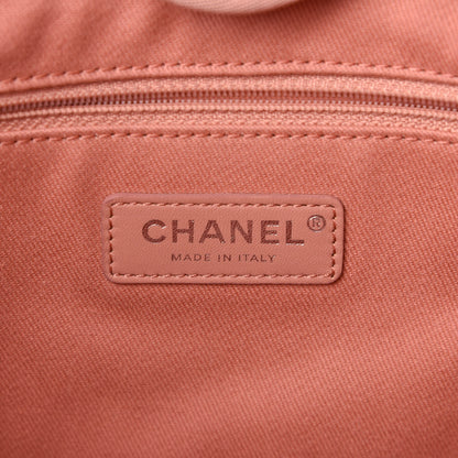 Chanel Straw Lurex Small Deauville Tote Pink 8 of 11