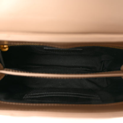 Saint Laurent Calfskin Y Quilted Monogram Toy Loulou Crossbody Bag Dark Beige 5 of 9