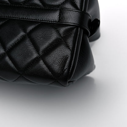 Chanel Goatskin Quilted Large City Rock Shopping Bag Black 22 of 30