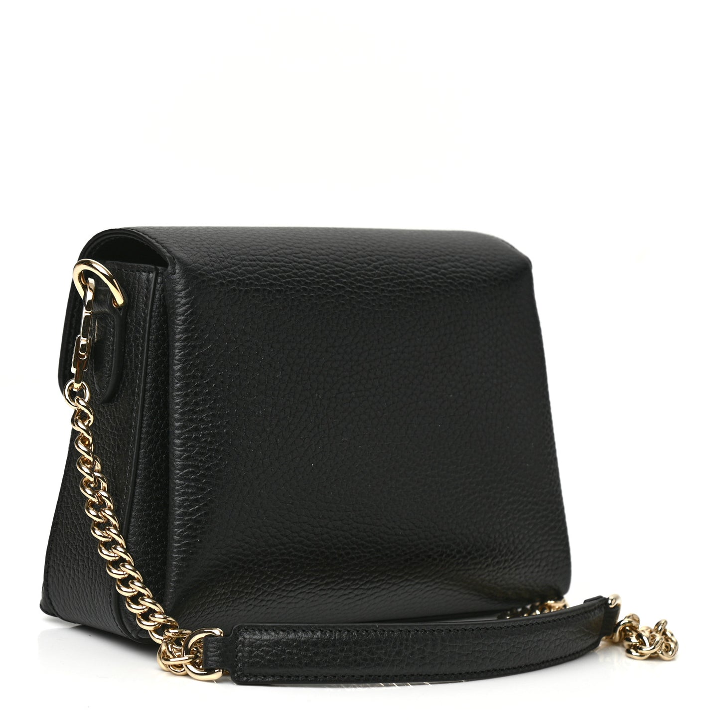 Dollar Calfskin Interlocking G Crossbody Bag Black