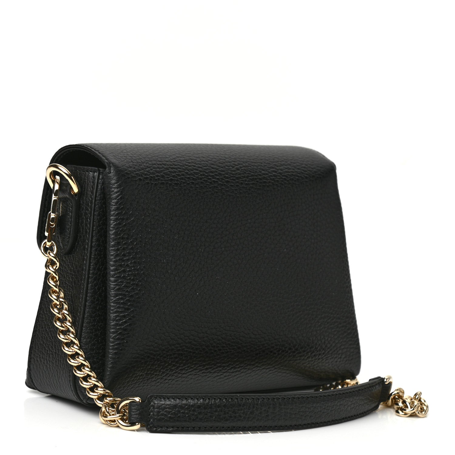 Gucci Dollar Calfskin Interlocking G Crossbody Bag Black 3 of 10
