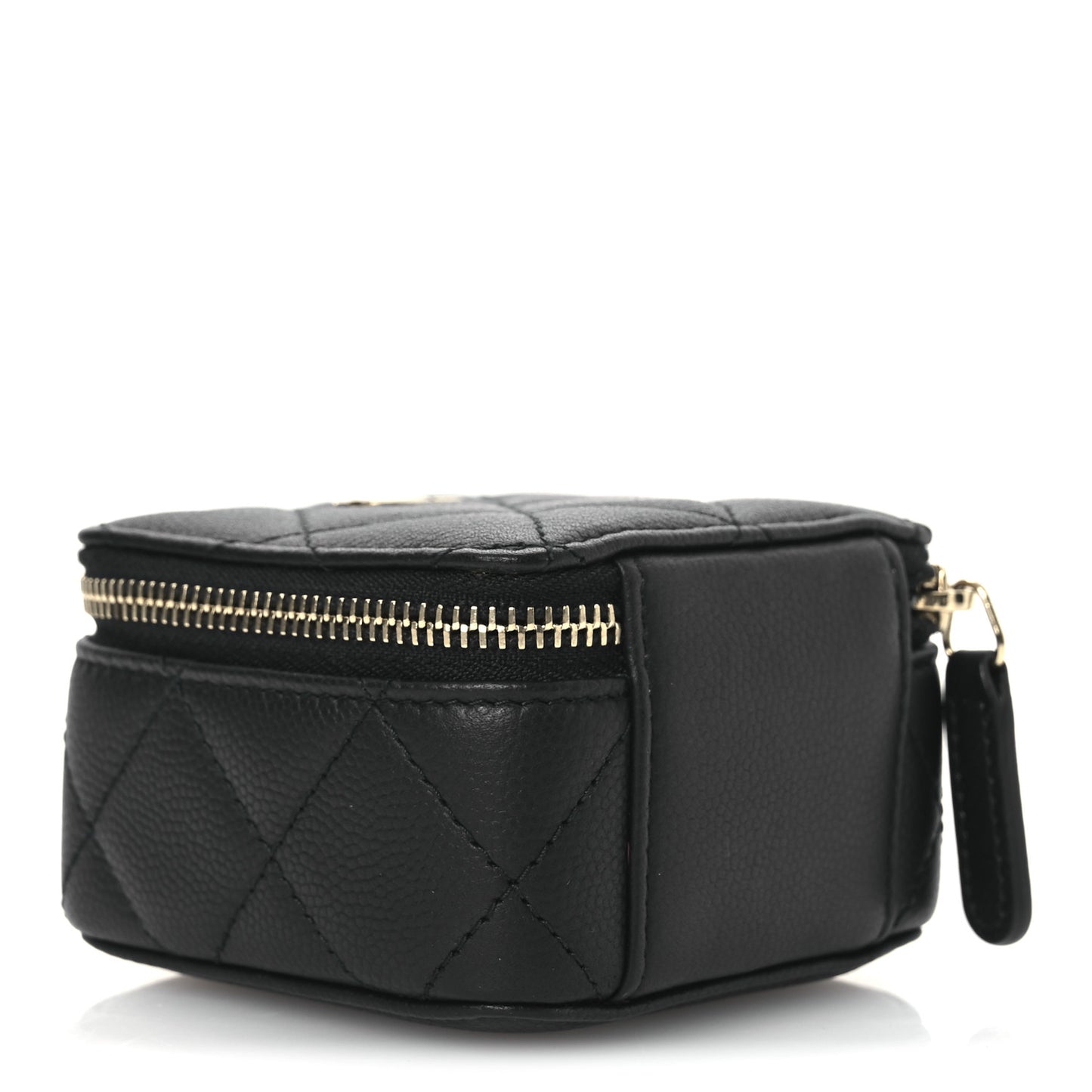 Caviar Quilted Jewelry Travel Case Black