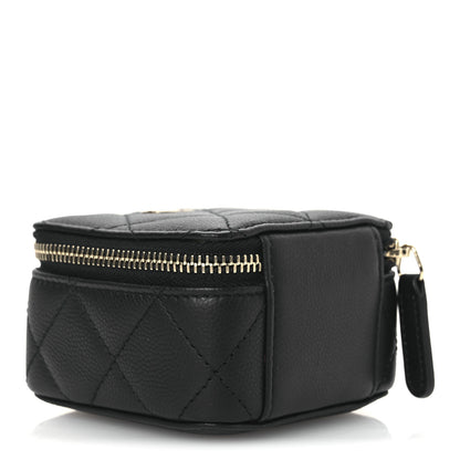 Chanel Caviar Quilted Jewelry Travel Case Black 4 of 8