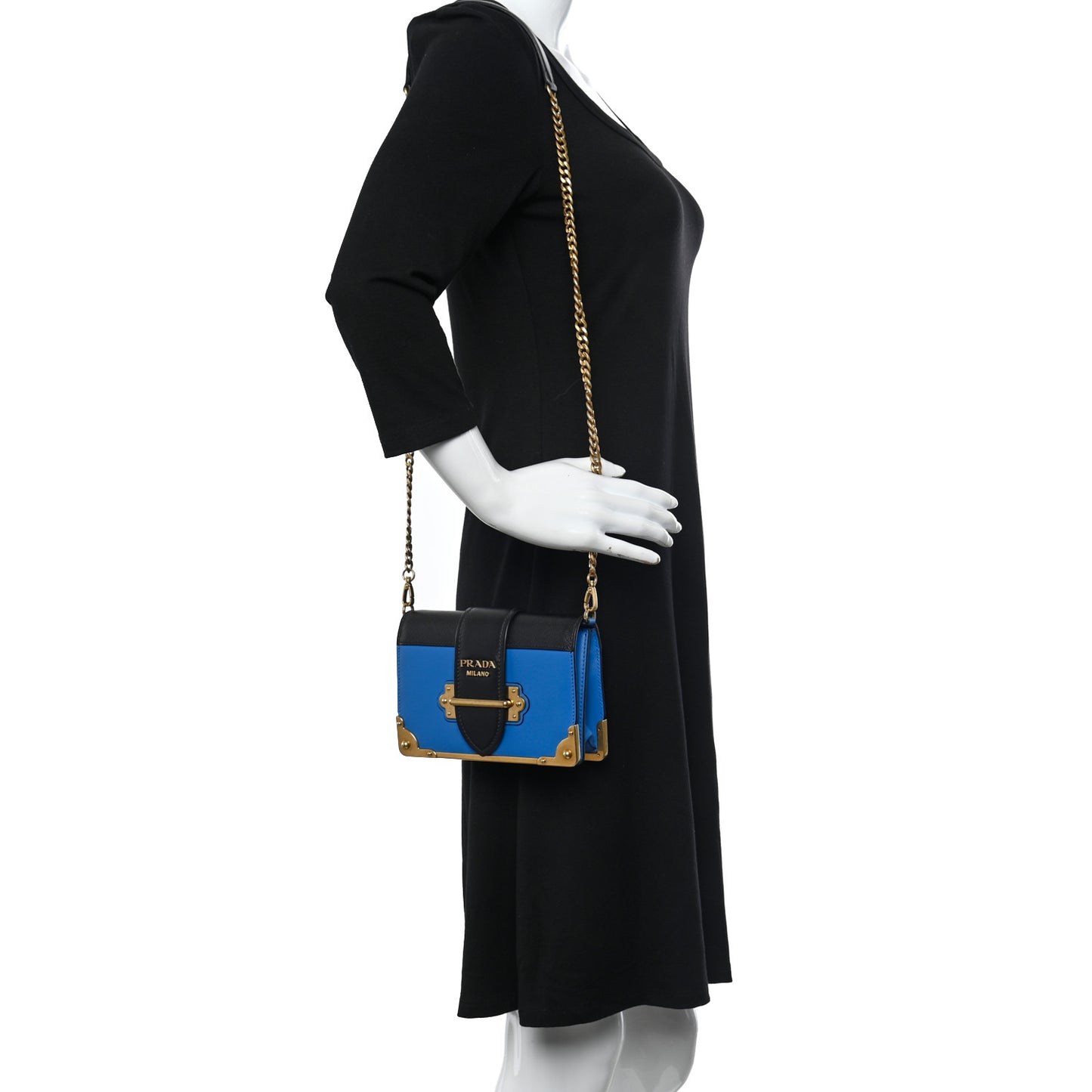 City Calf Saffiano Cahier Bag Marea Black