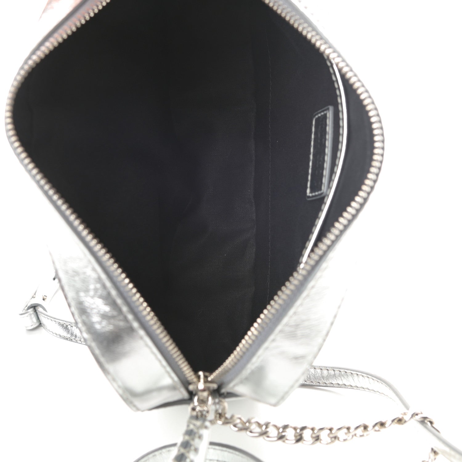 Jimmy Choo Metallic Calfskin Athini Camera Bag Silver 5 of 13