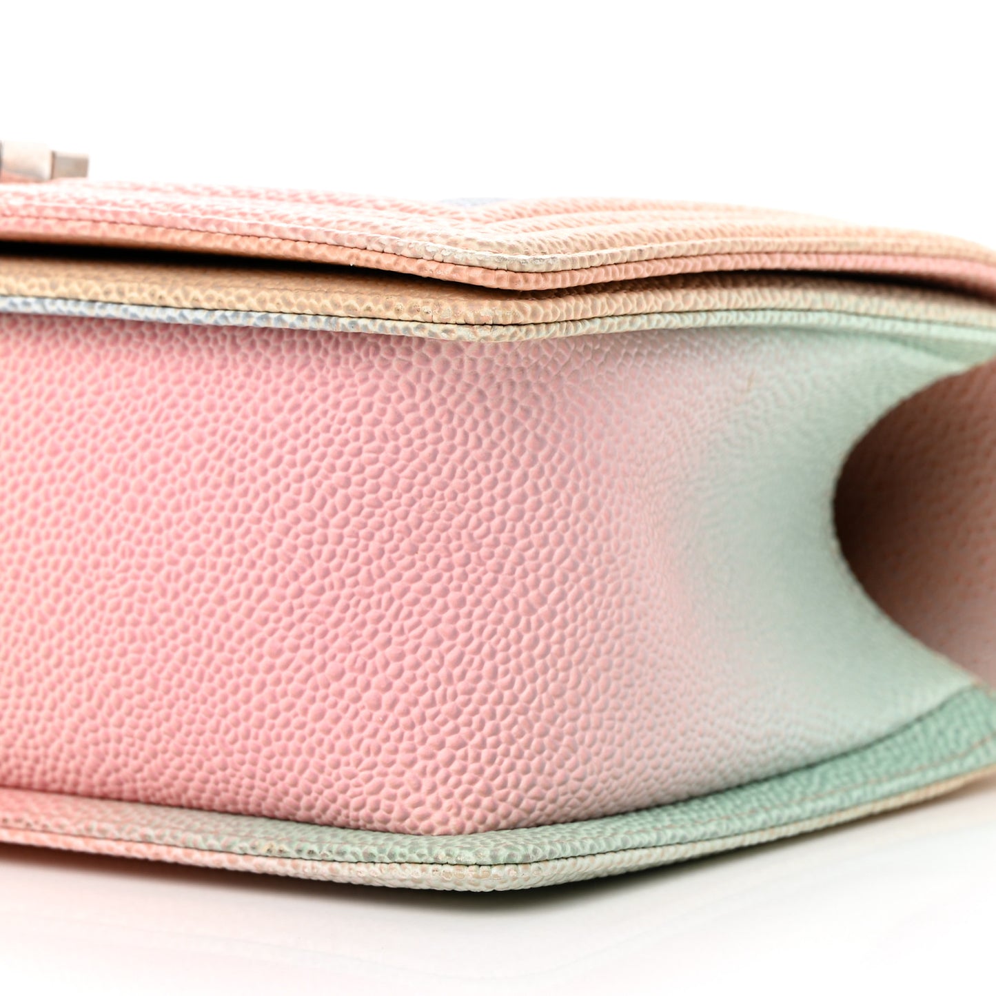 Caviar Quilted Medium Rainbow Boy Flap Pink Multicolor