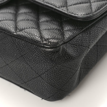 Chanel Caviar Quilted Medium Double Flap Black 10 of 11