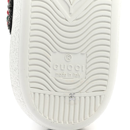 Gucci Calfskin Web Studded Womens Arrow Ace Sneakers 35 White 7 of 8