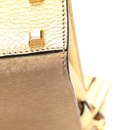 Valentino Garavani Metallic Calf Hair Small My Rockstud Frame Bag Gold 15 of 19