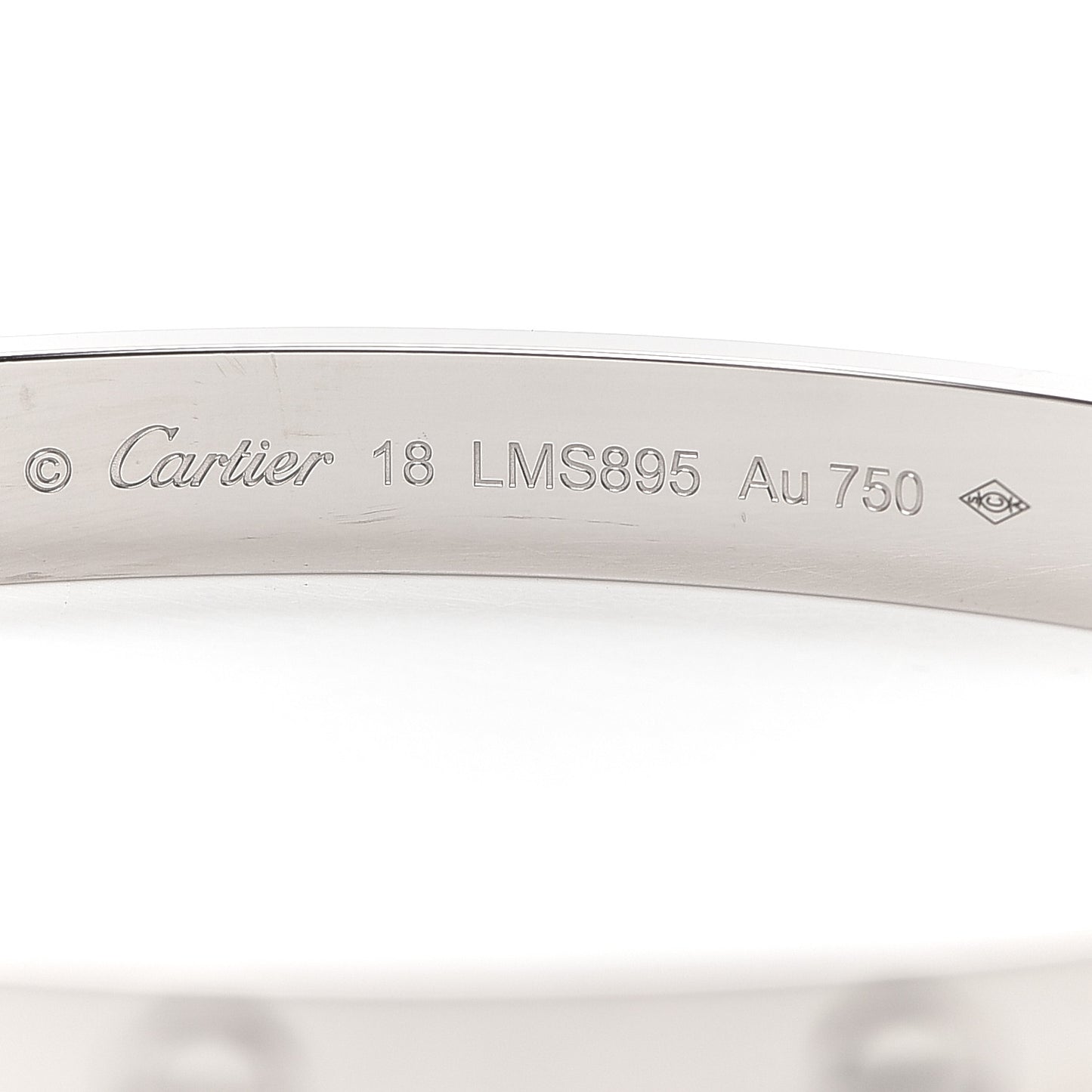 18K White Gold LOVE Bracelet 18