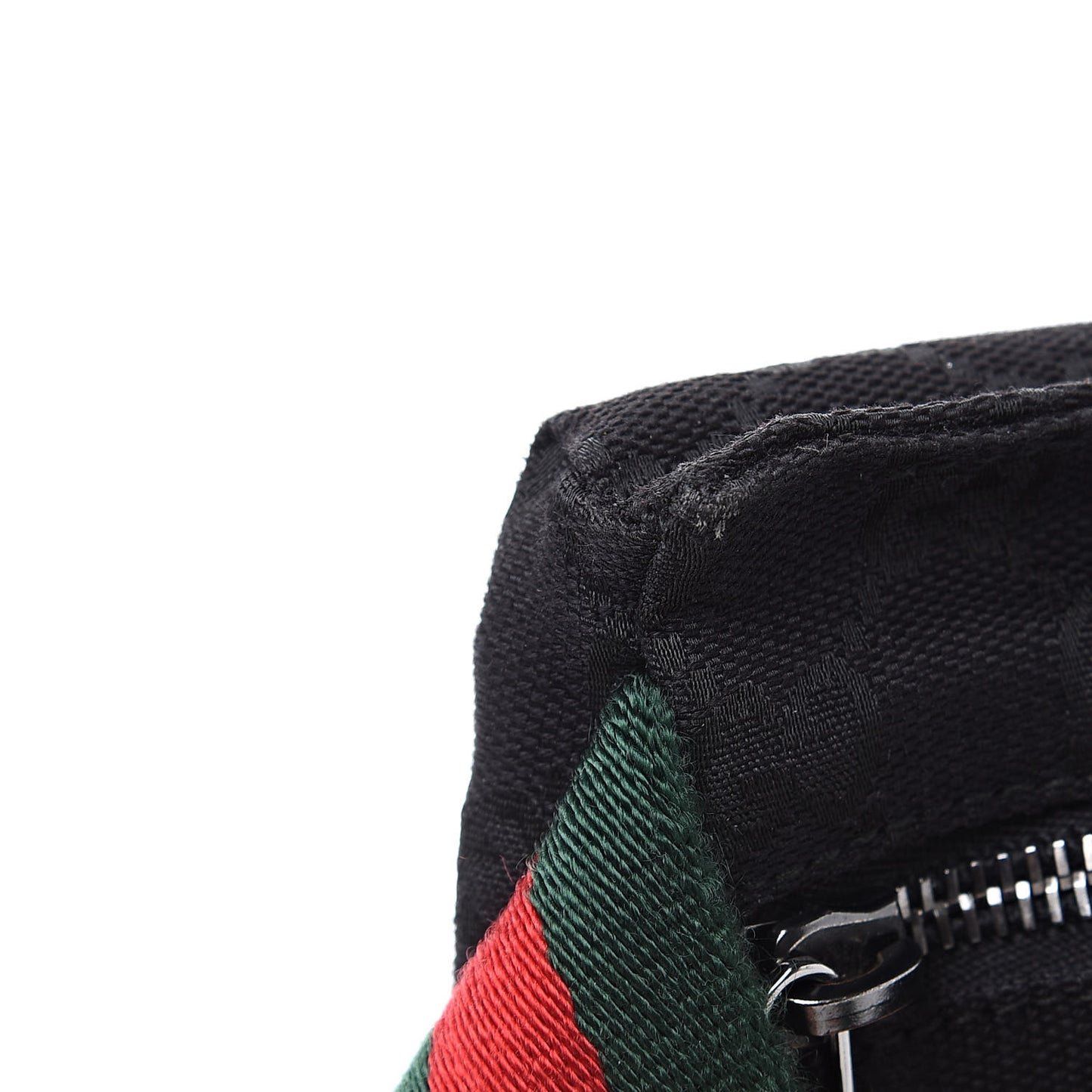 GG Monogram Web Double Pocket Belt Bag Black