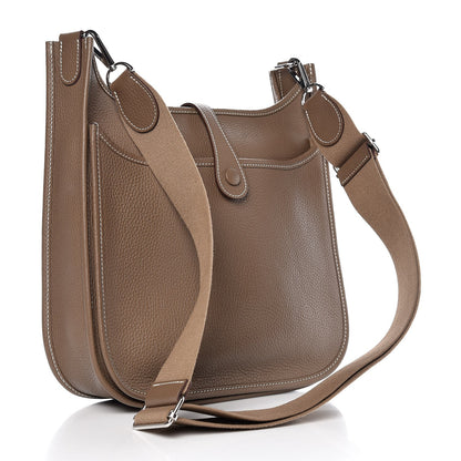 Hermes Taurillon Clemence Evelyne III PM Etoupe 5 of 15