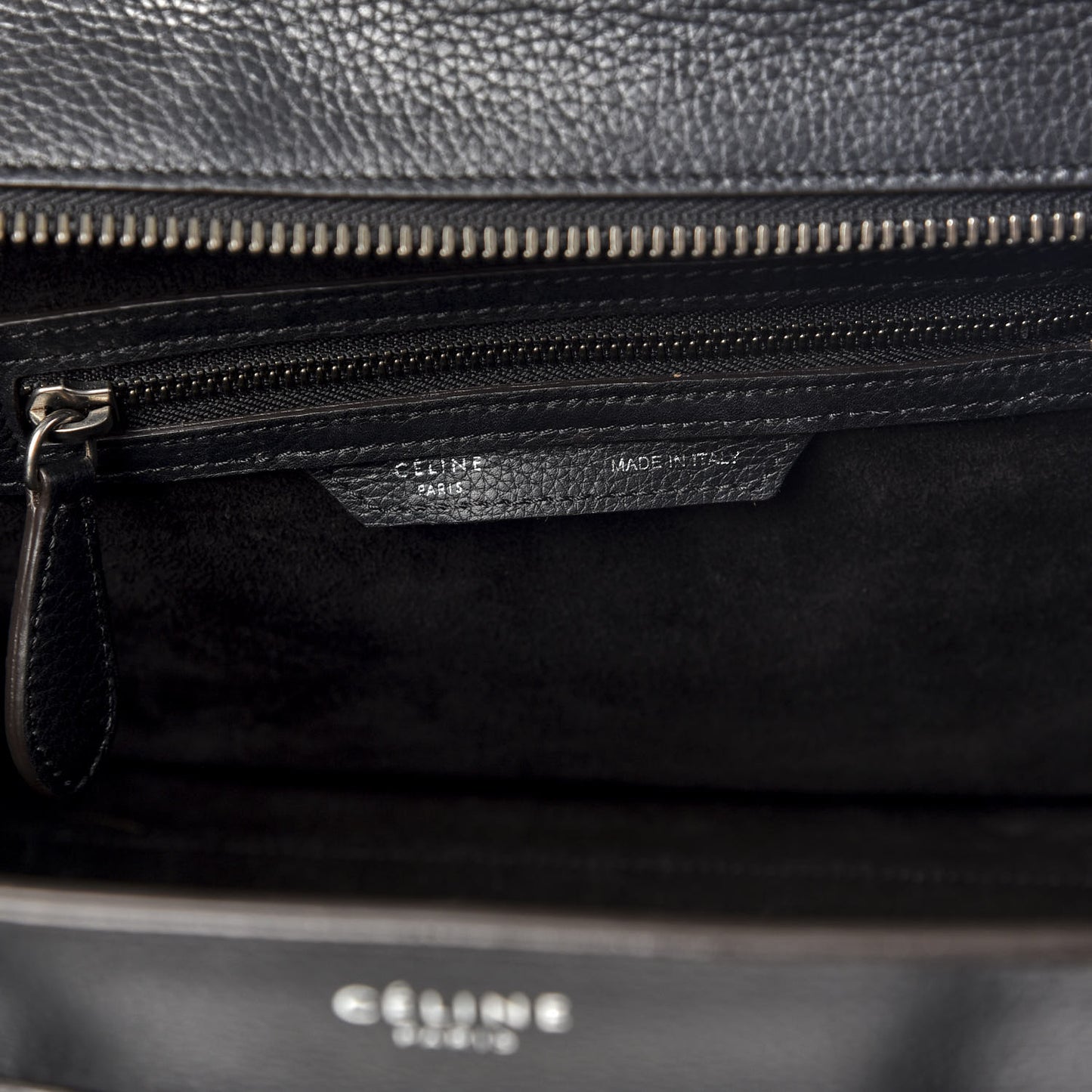 Drummed Calfskin Micro Luggage Black