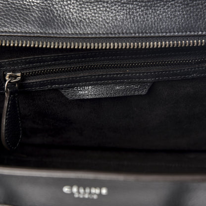 Celine Drummed Calfskin Micro Luggage Black 5 of 8