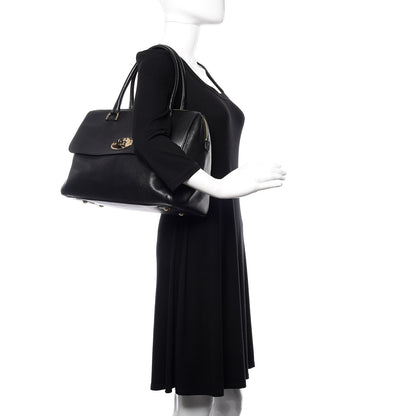 Mulberry Glossy Goatskin Medium Del Rey Satchel Black 2 of 11