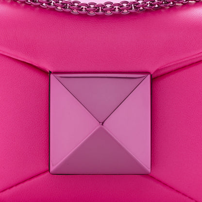 Valentino Garavani Nappa Tonal Monochrome Micro One Stud Chain Bag Pink PP 8 of 11