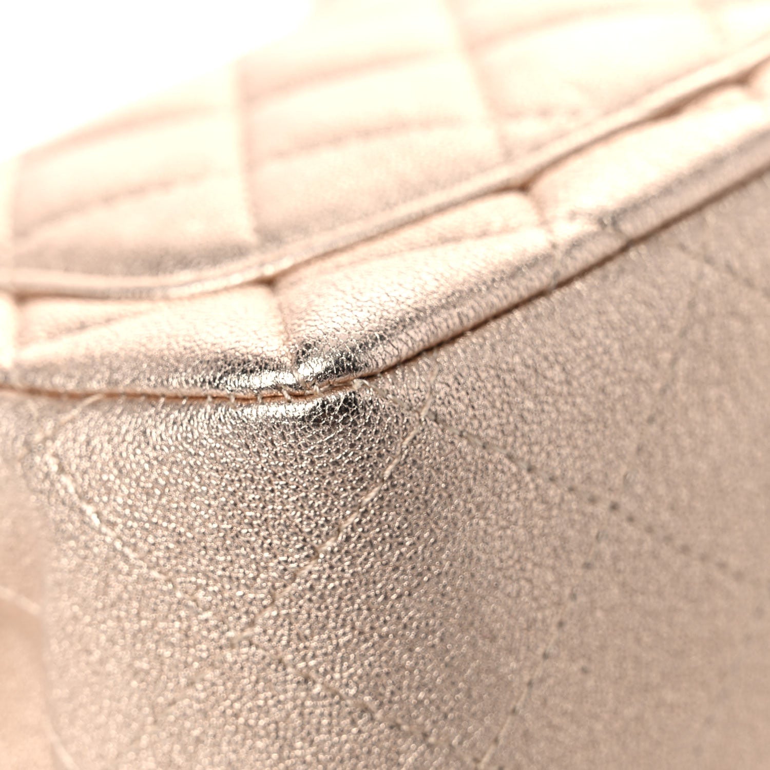 Chanel Metallic Lambskin Quilted Mini Square Flap Gold 9 of 11