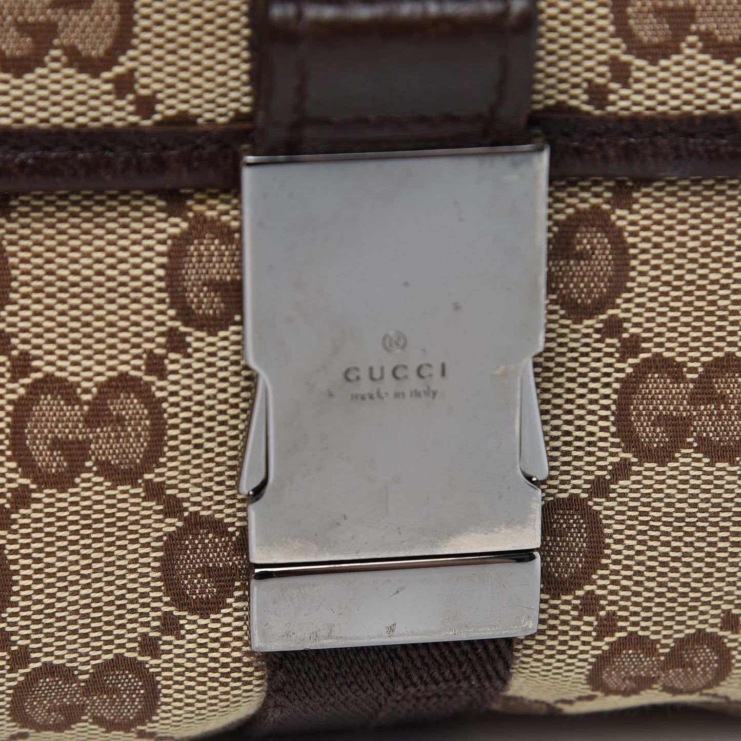 Monogram Waist Pouch Bag Dark Brown