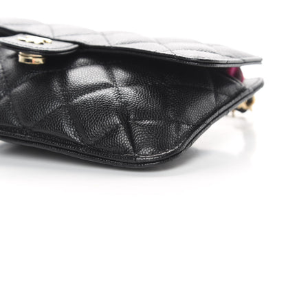 Chanel Caviar Fabric Graffiti Foldable Tote Bag With Chain Black Multicolor 18 of 20