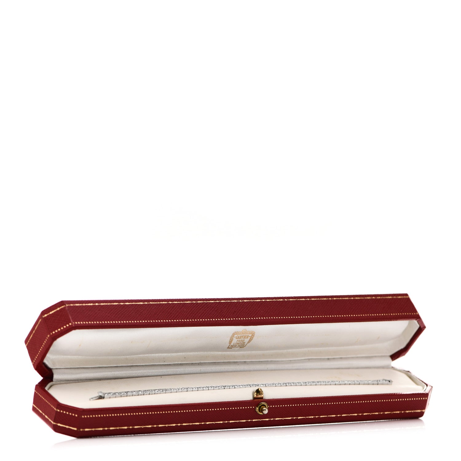Cartier 18K White Gold Diamond Lanieres Bracelet 15 4 of 4