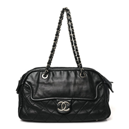 Chanel Calfskin Quilted Bowling Bag Black 1 of 10