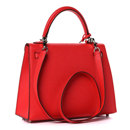 Hermes Epsom Kelly Sellier 25 Rouge Tomate 3 of 14