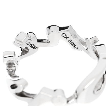 Cartier 18K White Gold Signature Ring 51 5.75 5 of 5