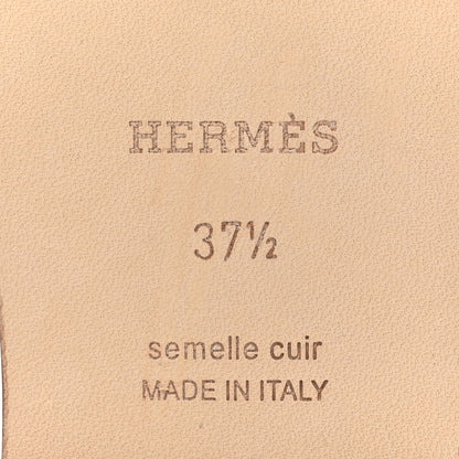 Hermes Denim Canvas Oran Sandals 37.5 Bleu Clair 6 of 9